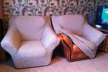 Чехлы для мебели помогают изменить облик кресел и диванов под ваш интерьер