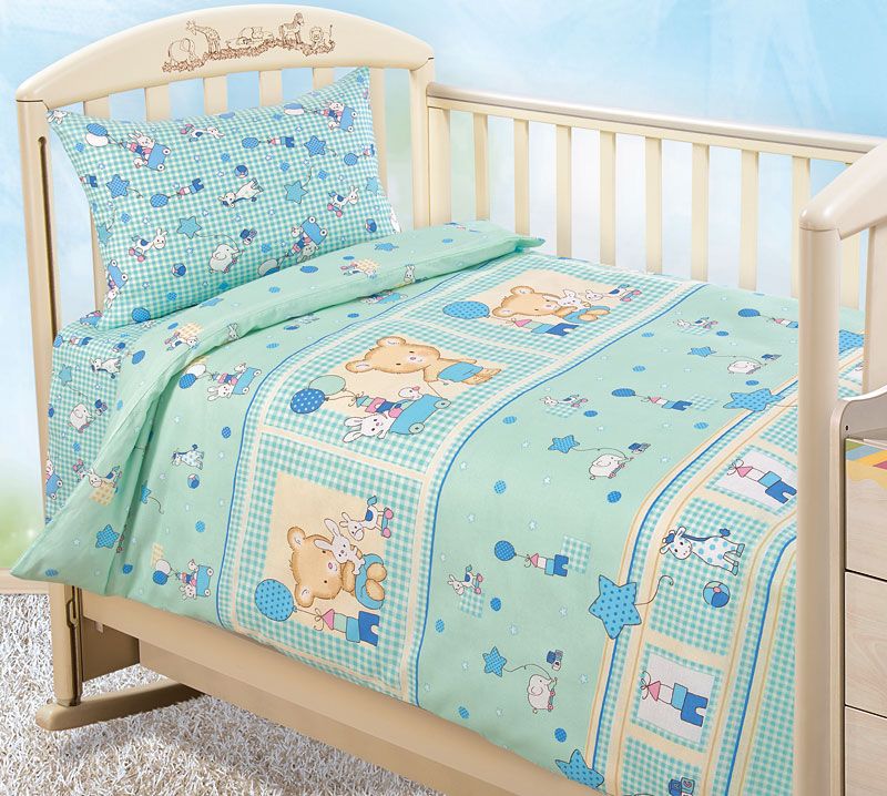 фото комплект детского постельного белья «шалуны» (в кроватку)