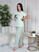 фото дина пижама женская (зеленый)