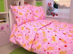 фото комплект детского постельного белья «мишки розовые» (в кроватку)