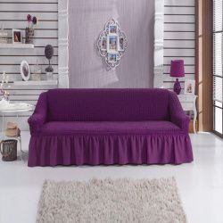 фото чехол на трехместный диван с/о - фиолетовый