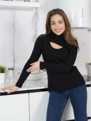 фото марсель водолазка женская (черный)