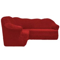 фото чехол на угловой диван б/о - красный