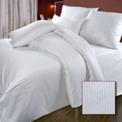 фото простыня сатин страйп белый полоса 1-1