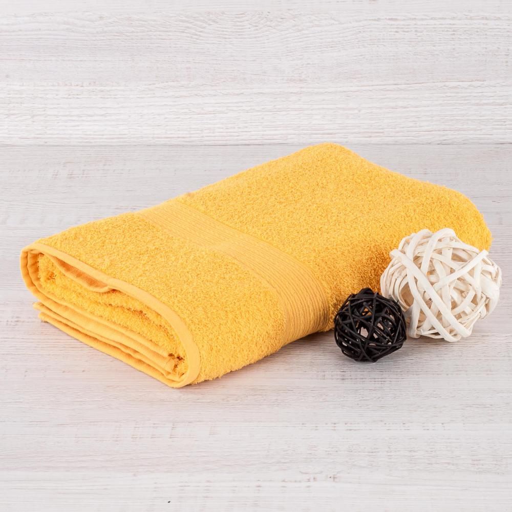 фото полотенце махровое - желтое