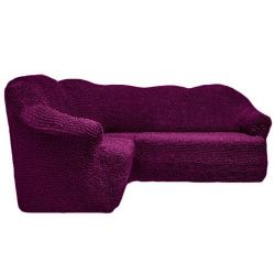фото чехол на угловой диван б/о - фиолет
