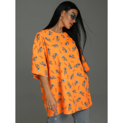 фото ирбис футболка женская (оранжевый)